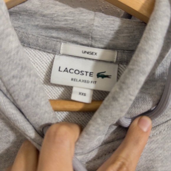 Lacoste Gray “Game, Set, Match” Unisex Hoodie. Women’s Small. - Picture 3 of 5